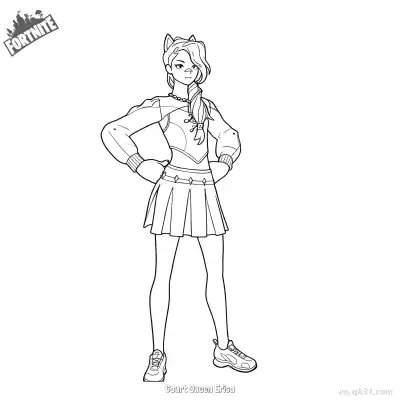 Free printable Court Queen Erisa 02 Coloring Page - Free PDF Printable Fortnite Coloring Sheets coloring page